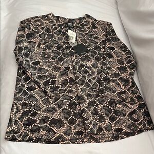 Bobeau SNAKE SKIN PRINT  Blouse